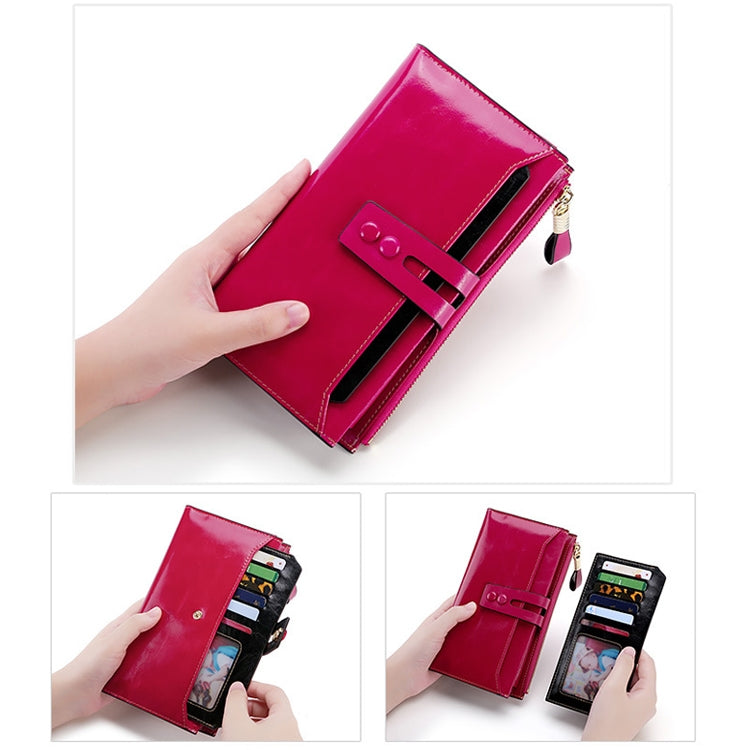8239 Antimagnetic RFID Multi-function Leather Lady Wallet Large-capacity Purse with Detachable Card Holder(Blue) - Antimagnetic RFID Package by PMC TechLife | Online Shopping South Africa | PMC TechLife | Buy Now Pay Later Mobicred