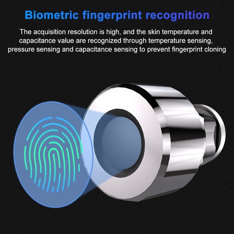 T21FB Micro USB Charging Zinc Alloy Smart Fingerprint + Bluetooth Single Open Drawer Lock File Cabinet Lock - free shipping - PMC TechLife - Order now!