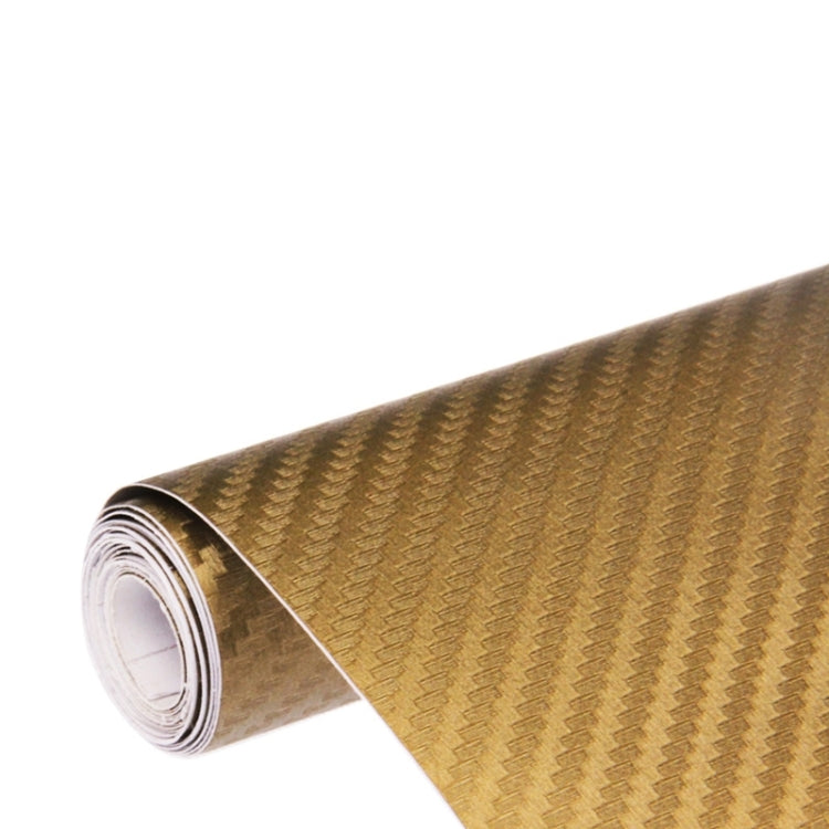 Car Decorative 3D Carbon Fiber PVC Sticker, Size: 152cm x 50cm(Gold) - Auto Film by PMC Jewellery | Online Shopping South Africa | PMC Jewellery