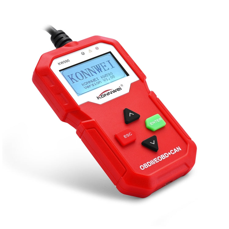 KONNWEI KW590 Mini OBDII Car Auto Diagnostic Scan Tools Auto Scan Adapter Scan Tool (Can Only Detect 12V Gasoline Car)(Red) - Code Readers & Scan Tools by KONNWEI | Online Shopping South Africa | PMC Jewellery