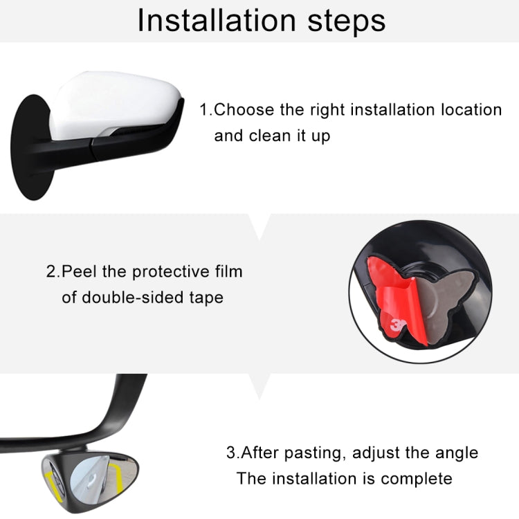 3R-051 360 Degrees Rotatable Left Blind Spot Side Assistant Mirror for Auto Car - Convex Mirror & Accessories by 3R | Online Shopping South Africa | PMC TechLife | Buy Now Pay Later Mobicred