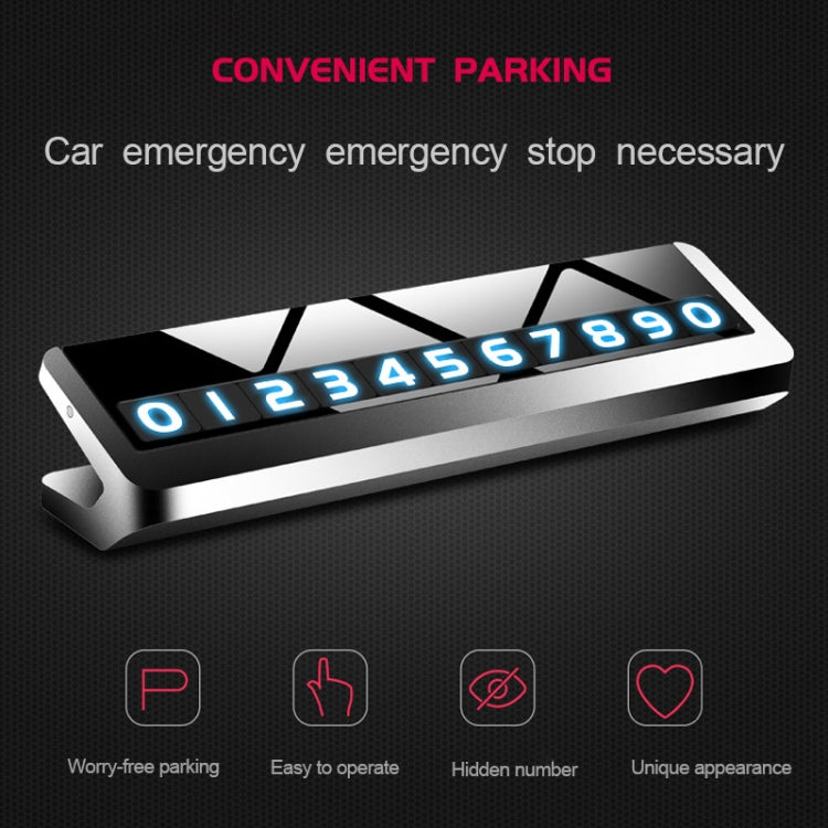 Creative Temporary Parking Card Car Sticker (Silver) - Parking Card by PMC TechLife | Online Shopping South Africa | PMC TechLife
