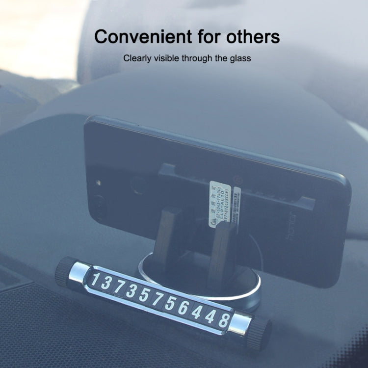 Multi-function Car Instrument Panel Mobile Phone Holder Temporary Parking Card(Blue) - Car Holders by PMC Jewellery | Online Shopping South Africa | PMC Jewellery