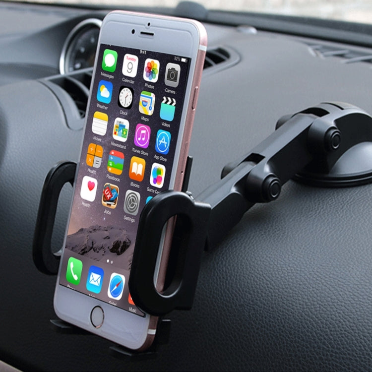 SHUNWEI SD-1121B Car Auto Multi-functional Adjustable Arm Double Layer PU Base Phone Mount Holder For Smartphones and GPS Length between 48mm and 109mm - Car Holders by SHUNWEI | Online Shopping South Africa | PMC Jewellery