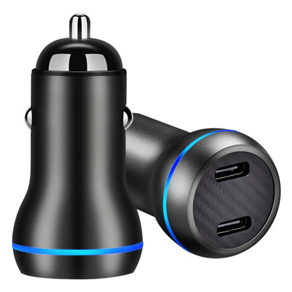 ACC-580 PD 40W Dual Type-C / USB-C Ports Fast Charging Car Charger(Black) - Car Charger by PMC Jewellery | Online Shopping South Africa | PMC Jewellery