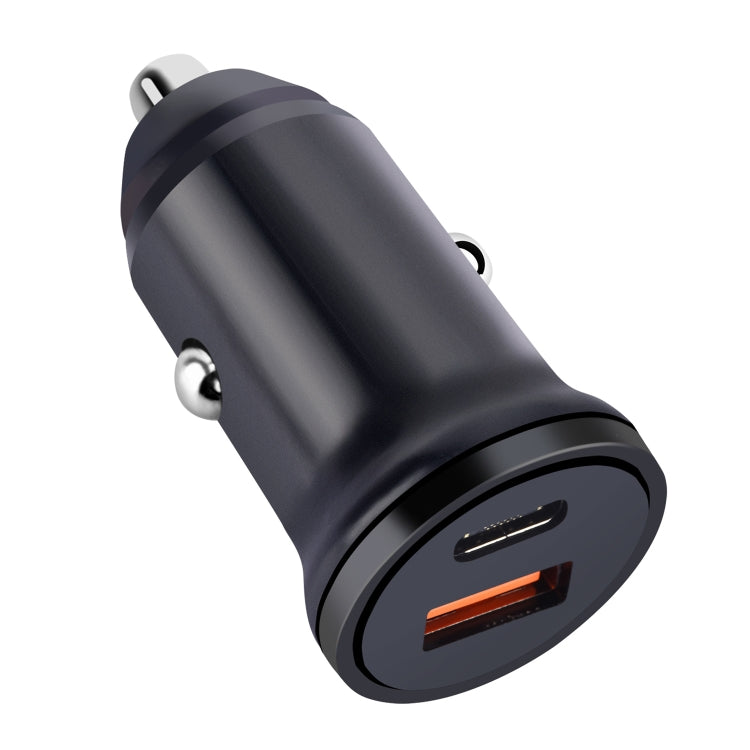 PD 20W USB-C / Type-C + QC 3.0 USB Interface Fast Charging Car Charger (Black) - Car Charger by PMC Jewellery | Online Shopping South Africa | PMC Jewellery