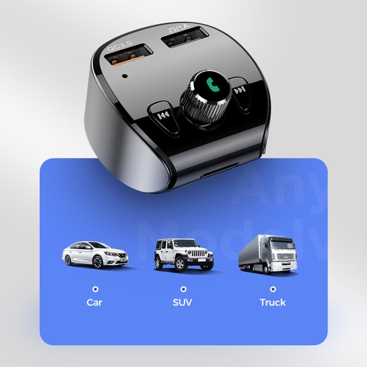 JOYROOM JR-CL02 Shadow Series Car Bluetooth MP3 Player Car Kit, Support TF Card & U Disk & Bluetooth Calling & QC3.0 Flash Charging - Bluetooth Car Kits by JOYROOM | Online Shopping South Africa | PMC Jewellery