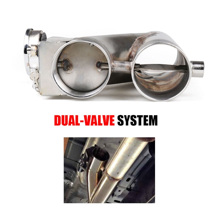 CNSPEED Y Shape 2 In 1 Car Remote Control Electric Exhaust Valve Pipe, Size: 2.25 inch - Exhaust Pipes by PMC TechLife | Online Shopping South Africa | PMC TechLife