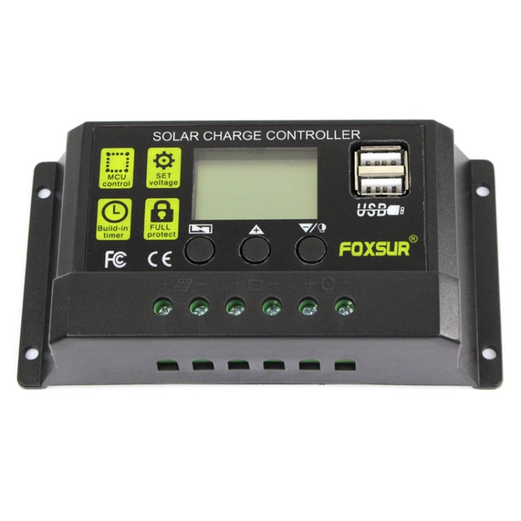 FOXSUR 30A Solar Charge Controller 12V / 24V Automatic Identification Controller - Others by PMC Jewellery | Online Shopping South Africa | PMC Jewellery