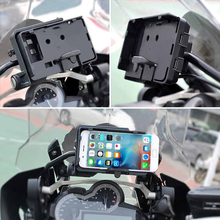 Motorcycle Mobile Phone Holder USB Charger Bracket - Holder by PMC Jewellery | Online Shopping South Africa | PMC Jewellery