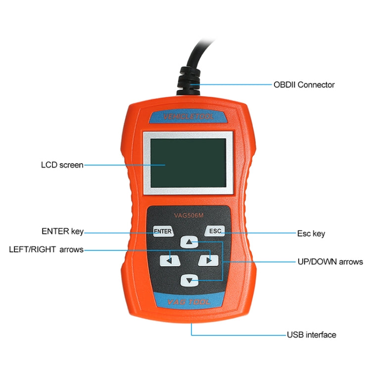 VAG506M Car Mini Code Reader OBD2 Fault Detector Diagnostic Tool, Nordic Version - Code Readers & Scan Tools by PMC TechLife | Online Shopping South Africa | PMC TechLife