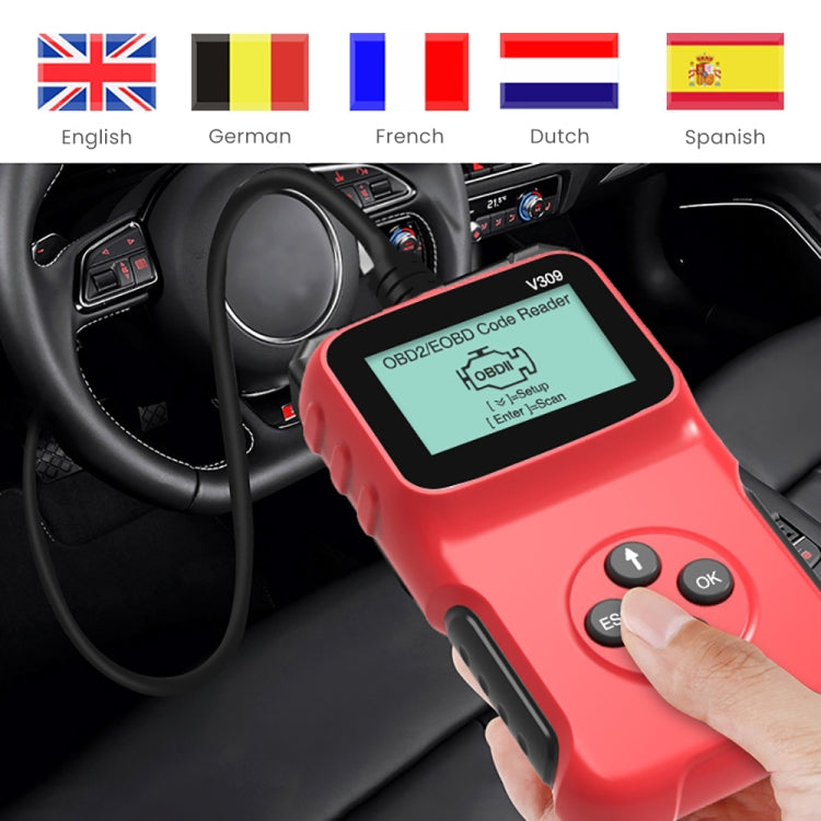 V309 Car Portable OBD2 Scanner Car Diagnostic Tool OBD 2 Automotive Scanner OBD Code Reader - Code Readers & Scan Tools by PMC Jewellery | Online Shopping South Africa | PMC Jewellery