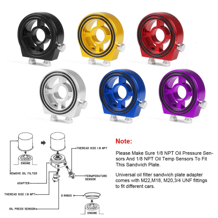 Car Modification Oil Temperature and Oil Pressure Gauge Adapter (Red) - Engine Fittings by PMC Jewellery | Online Shopping South Africa | PMC Jewellery