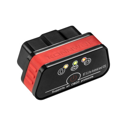 KONNWEI KW901 Android Phone OBD2 Car Bluetooth 5.0 Diagnostic Scan Tools(Red) - Code Readers & Scan Tools by KONNWEI | Online Shopping South Africa | PMC Jewellery | Buy Now Pay Later Mobicred