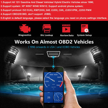 KONNWEI KW901 Android Phone OBD2 Car Bluetooth 5.0 Diagnostic Scan Tools(Red) - Code Readers & Scan Tools by KONNWEI | Online Shopping South Africa | PMC Jewellery | Buy Now Pay Later Mobicred