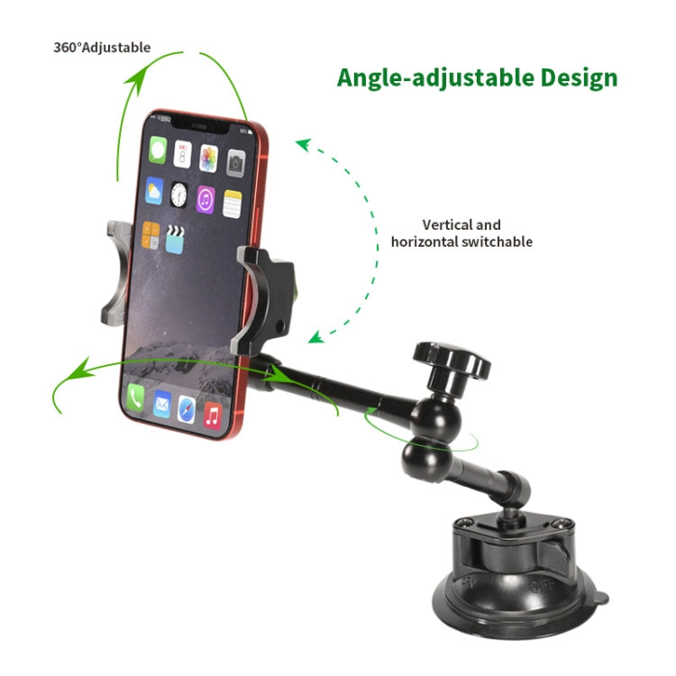 VMA-03B 360-degree Rotating Car Suction Cup Mobile Phone Bracket with Remote Control - Car Holders by PMC Jewellery | Online Shopping South Africa | PMC Jewellery