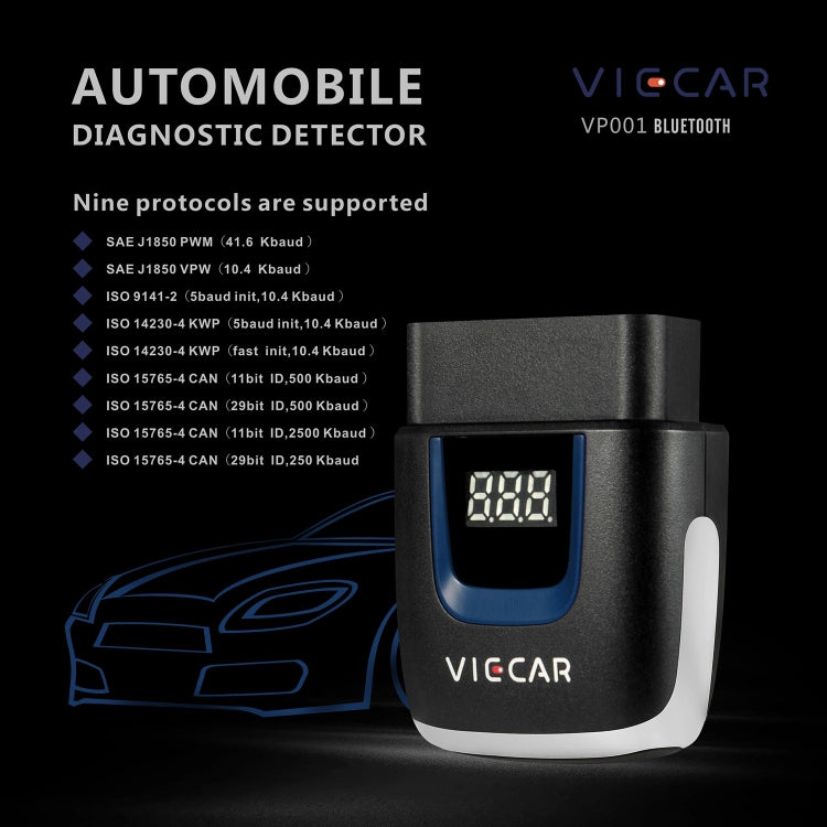 Viecar VP001 Car Mini OBD Fault Detector V2.2 Bluetooth Diagnostic Tool - Code Readers & Scan Tools by PMC Jewellery | Online Shopping South Africa | PMC Jewellery