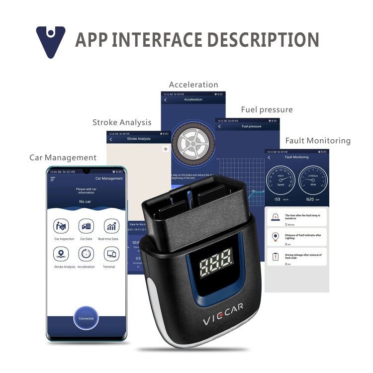 Viecar VP001 Car Mini OBD Fault Detector V2.2 Bluetooth Diagnostic Tool - Code Readers & Scan Tools by PMC Jewellery | Online Shopping South Africa | PMC Jewellery