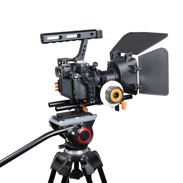 YELANGU YLG1105A A7 Cage Set Include Video Camera Cage Stabilizer / Follow Focus / Matte Box for Sony GH4 / A7S / A7 / A7R / A72 / A7RII / A7SII / A6000 / A6500 / A6300 / A7R3 / A7S3 / A7R4  (Orange) - free shipping - PMC TechLife - Order now!