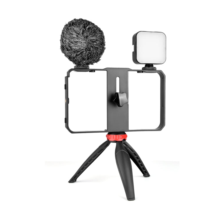 YELANGU PC204 YLG1801D Vlogging Live Broadcast LED Selfie Light Smartphone Video Rig Handle Stabilizer Bracket Kits with Microphone & Tripod - free shipping - PMC TechLife - Order now!