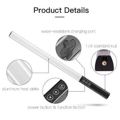 LUXCeO Q508A 8 Color Photo LED Stick Video Light Waterproof Handheld LED Fill Light Flash Lighting Lamp with Remote Control -  by LUXCeO | Online Shopping South Africa | PMC Jewellery