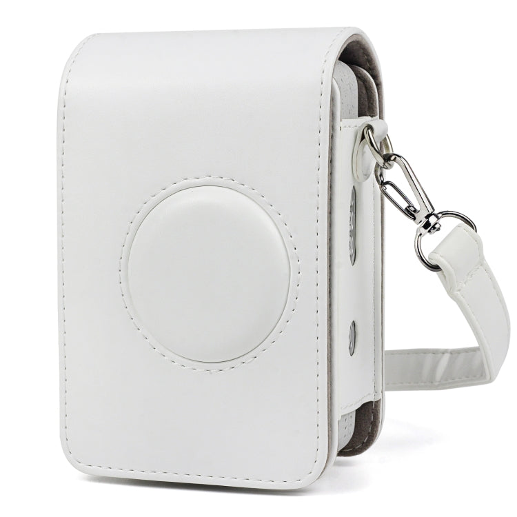 Full Body Camera Retro PU Leather Case Bag with Strap for FUJIFILM instax mini Liplay (White) - Leather Bag by PMC Jewellery | Online Shopping South Africa | PMC Jewellery