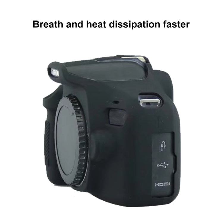 Soft Silicone Protective Case for Canon EOS 2000D (Black) - Protective Case by PMC TechLife | Online Shopping South Africa | PMC TechLife