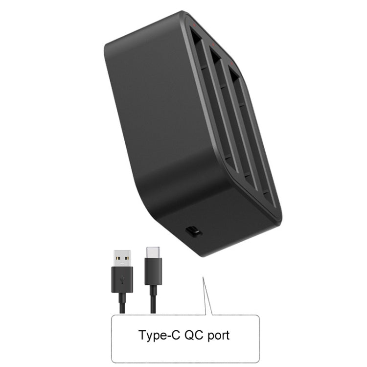 For Insta360 X3 / One X2 Tri-Slot Batteries Fast Charger(Black) - Others by PMC Jewellery | Online Shopping South Africa | PMC Jewellery