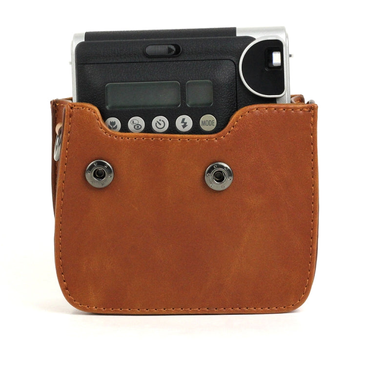 PU Leather Camera Protective bag for FUJIFILM Instax Mini 90 Camera, with Adjustable Shoulder Strap(Brown) - free shipping - PMC TechLife - Order now!