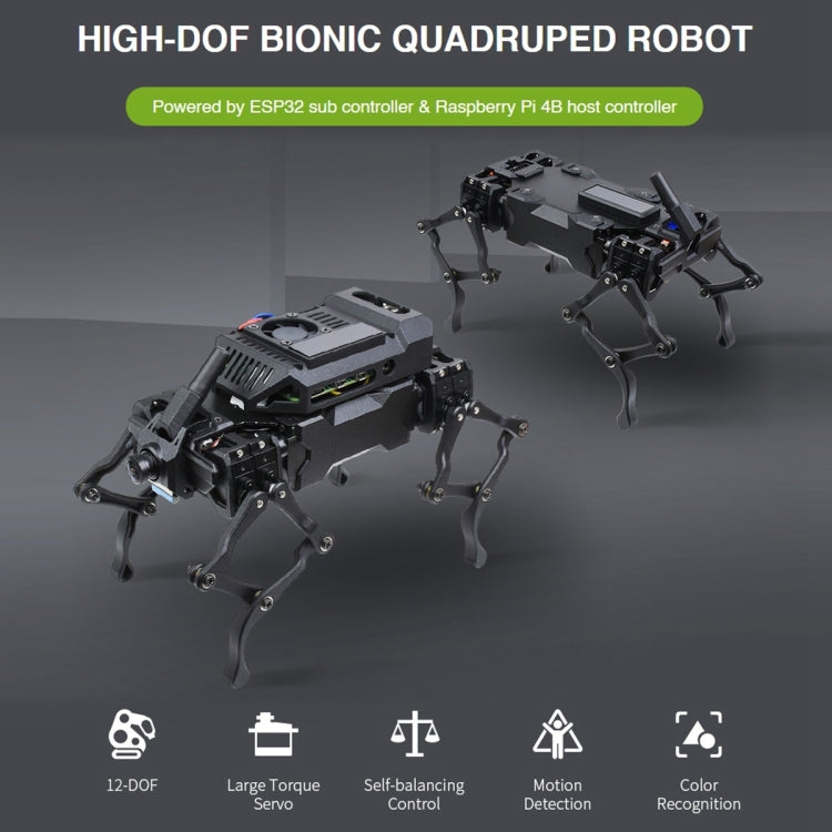 Waveshare WAVEGO 12-DOF Bionic Dog-Like Robot, Basic Version(EU Plug) - Robotics Accessories by WAVESHARE | Online Shopping South Africa | PMC Jewellery