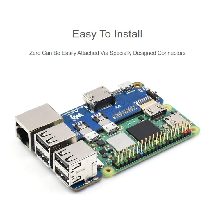 Waveshare Raspberry Pi Zero To 3B Adapter for Raspberry Pi 3 Model B/B+ - free shipping - PMC TechLife - Order now!