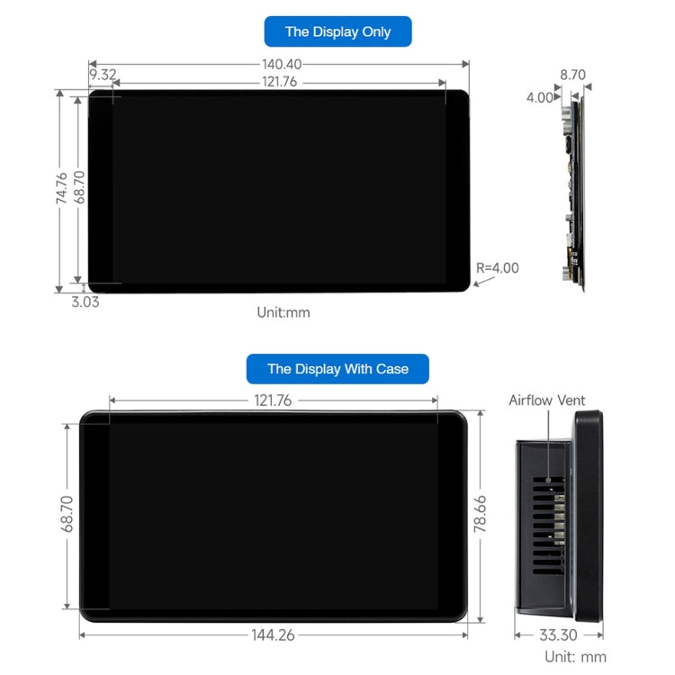 Waveshare 5.5 inch 1440 x 2560 2K Capacitive Touch LCD Display IPS Screen for Raspberry Pi , HDMI Interface - Modules Expansions Accessories by WAVESHARE | Online Shopping South Africa | PMC Jewellery | Buy Now Pay Later Mobicred