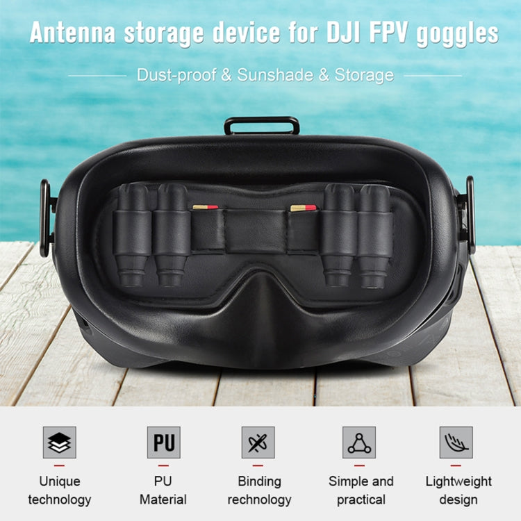 STARTRC PU Dustproof Memory Card Storage Holder Lens Cover Antenna Storage Cover for DJI FPV Goggles V2(Black) - Other Accessories by STARTRC | Online Shopping South Africa | PMC Jewellery