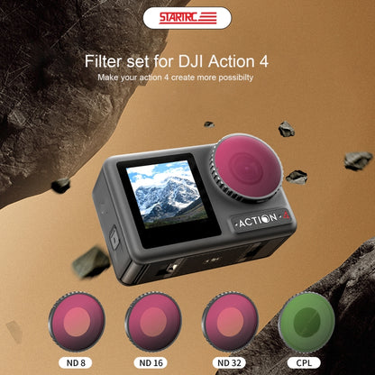 For DJI Action 4 STARTRC 4 in 1 ND8 + ND16 + ND32 + CPL Lens Filter -  by STARTRC | Online Shopping South Africa | PMC Jewellery