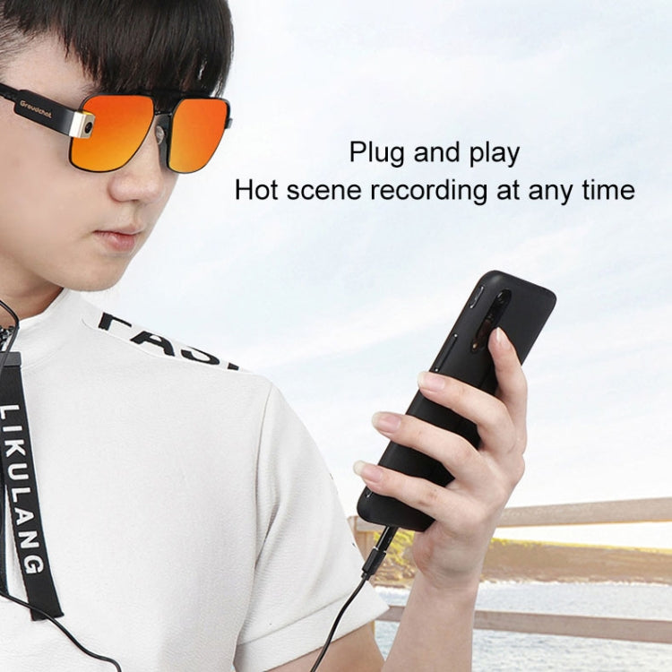 Groudchat JP1DV1 1080P HD Smart Camera Mobile Phone USB Live Camera for Glasses Legs, Built-in Sound-absorbing and Noise-reducing Microphone(Black) - HD Camera by PMC TechLife | Online Shopping South Africa | PMC TechLife