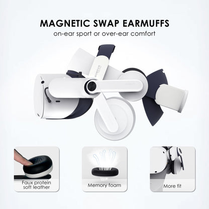 BOBOVR A2 Magnetic Double Earmuff Design Headphones for Oculus Quest 2 - VR Accessories by PMC Jewellery | Online Shopping South Africa | PMC Jewellery
