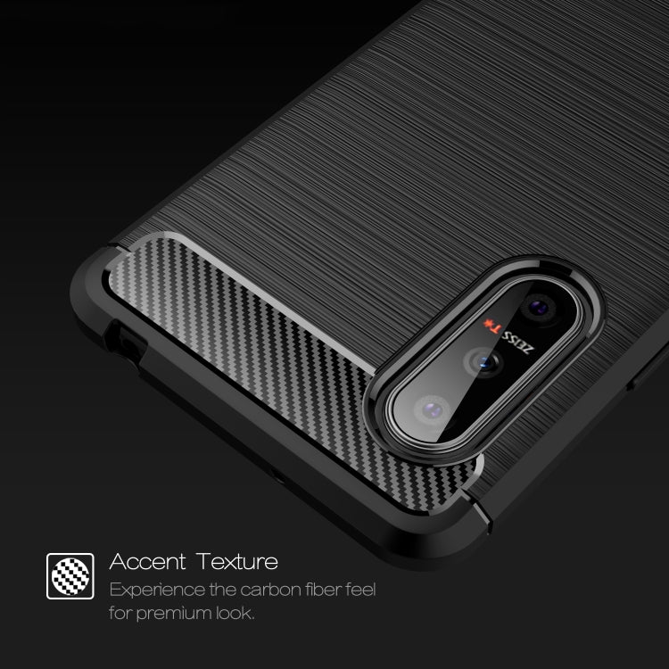 For Sony Xperia 5 II Brushed Texture Carbon Fiber TPU Case(Navy Blue) - free shipping - PMC TechLife - Order now!
