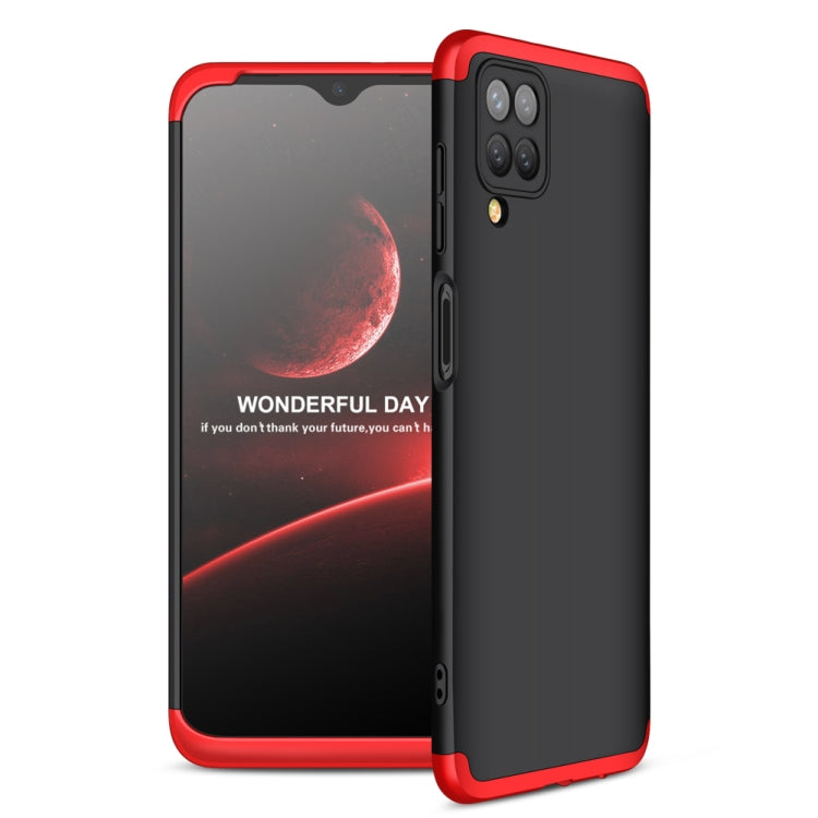 For Samsung Galaxy A12 GKK Three Stage Splicing Full Coverage PC Case(Black+Red) - Galaxy Phone Cases by GKK | Online Shopping South Africa | PMC Jewellery