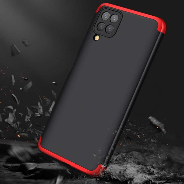 For Samsung Galaxy A12 GKK Three Stage Splicing Full Coverage PC Case(Black+Red) - Galaxy Phone Cases by GKK | Online Shopping South Africa | PMC Jewellery