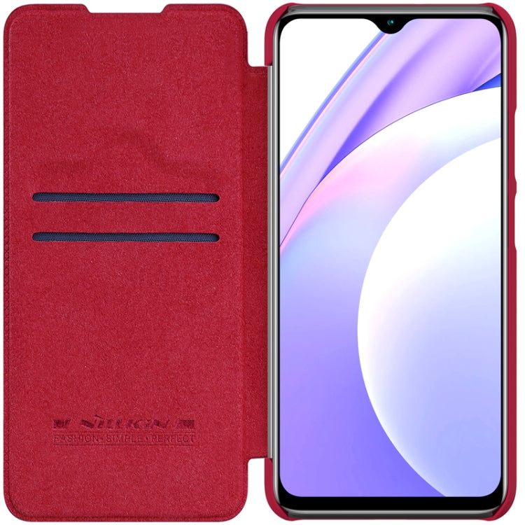 For Xiaomi Redmi Note 9 4G / 9 Power NILLKIN QIN Series Crazy Horse Texture Horizontal Flip Leather Case with Card Slot(Red) - Xiaomi Cases by NILLKIN | Online Shopping South Africa | PMC Jewellery