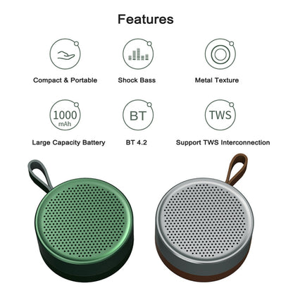REMAX RB-M39 Bluetooth 4.2 Portable Wireless Speaker(Green) - Mini Speaker by REMAX | Online Shopping South Africa | PMC Jewellery