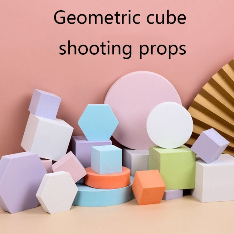 8 in 1 Different Sizes Geometric Cube Solid Color Photography Photo Background Table Shooting Foam Props(White) - Geometric Props by PMC Jewellery | Online Shopping South Africa | PMC Jewellery