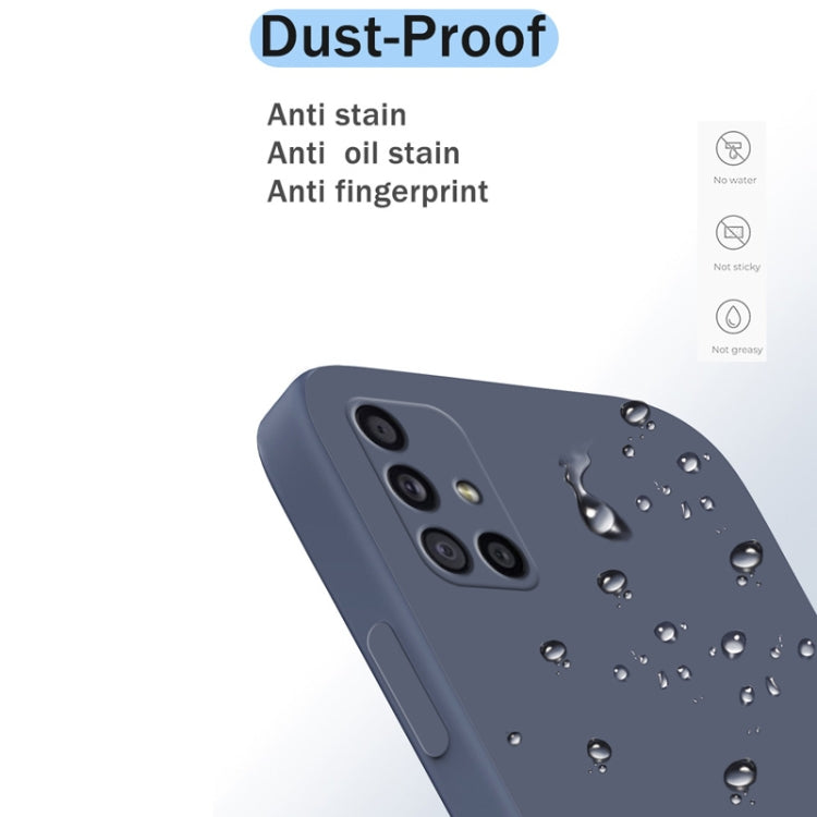 For Samsung Galaxy M51 Solid Color Imitation Liquid Silicone Straight Edge Dropproof Full Coverage Protective Case(Blue) - free shipping - PMC TechLife - Order now!