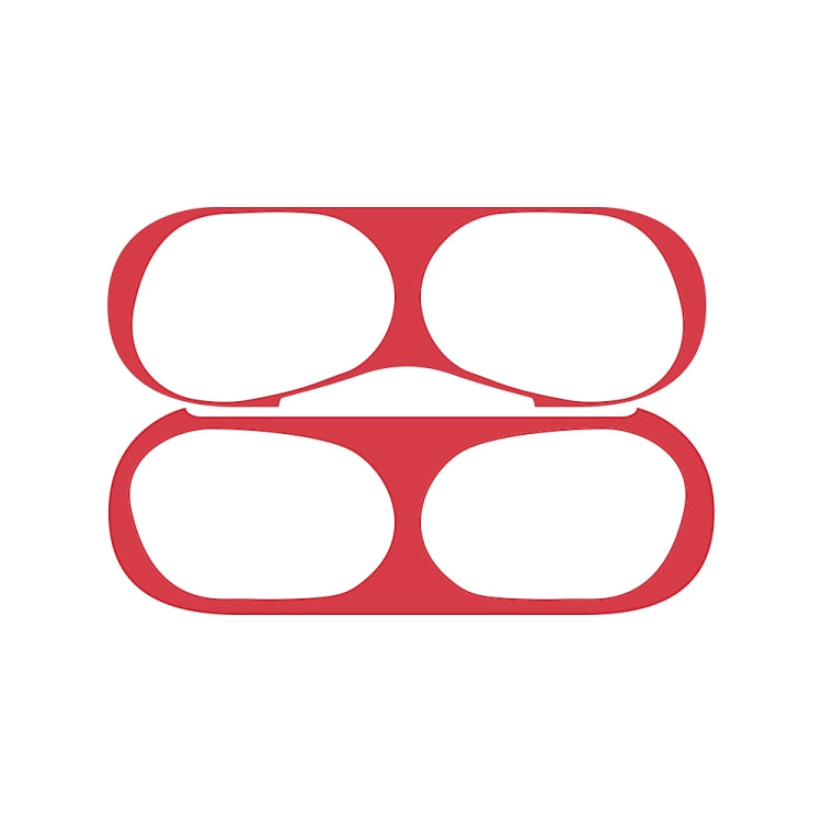 For Apple AirPods Pro Wireless Earphone Protective Case Metal Protective Sticker(Red) - Protective Sticker by PMC TechLife | Online Shopping South Africa | PMC TechLife