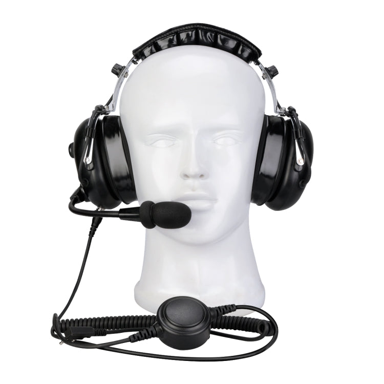 RETEVIS EH070K 2 Pin Adjustable Volume Binaural Noise Reduction Headphone Microphone - Microphones & Headsets by RETEVIS | Online Shopping South Africa | PMC Jewellery