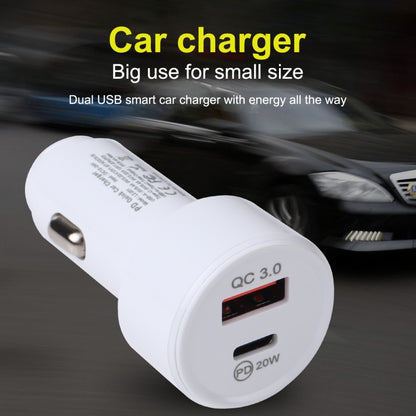 LZ-201 PD 20W USB-C / Type-C + QC 3.0 USB Mini Fast Car Charger(Black) - Car Charger by PMC Jewellery | Online Shopping South Africa | PMC Jewellery