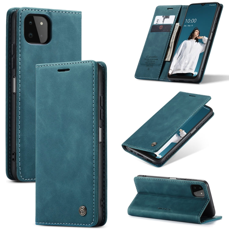 For Samsung Galaxy A22 5G CaseMe 013 Multifunctional Horizontal Flip Leather Case with Card Slot & Holder & Wallet(Blue) - Galaxy Phone Cases by CaseMe | Online Shopping South Africa | PMC Jewellery