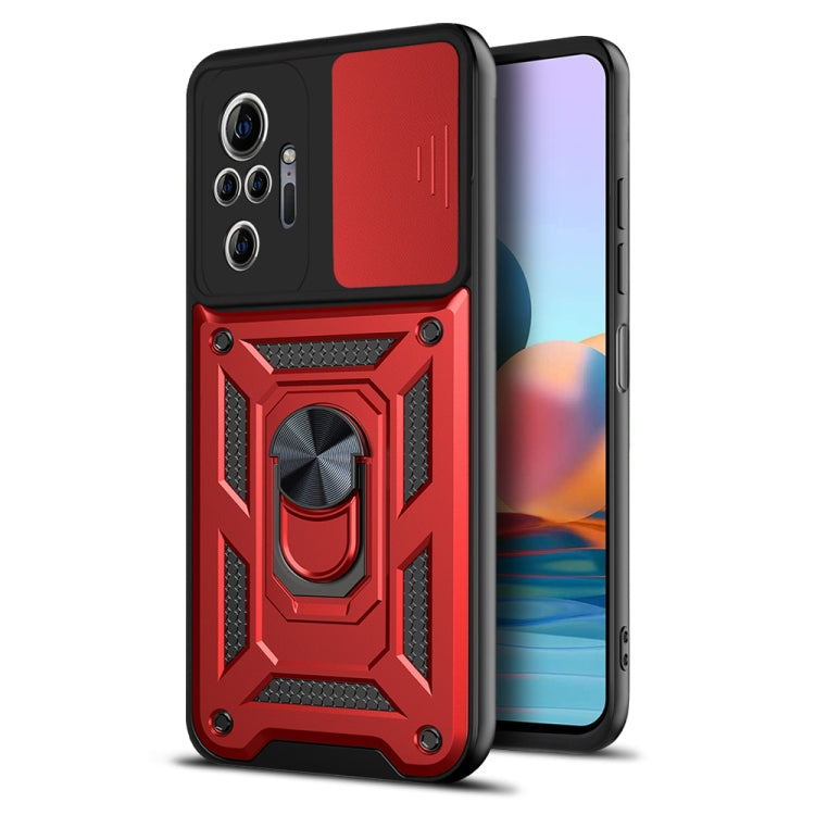 For Xiaomi Redmi Note 10 Pro Sliding Camera Cover Design TPU+PC Protective Case(Red) - free shipping - PMC TechLife - Order now!