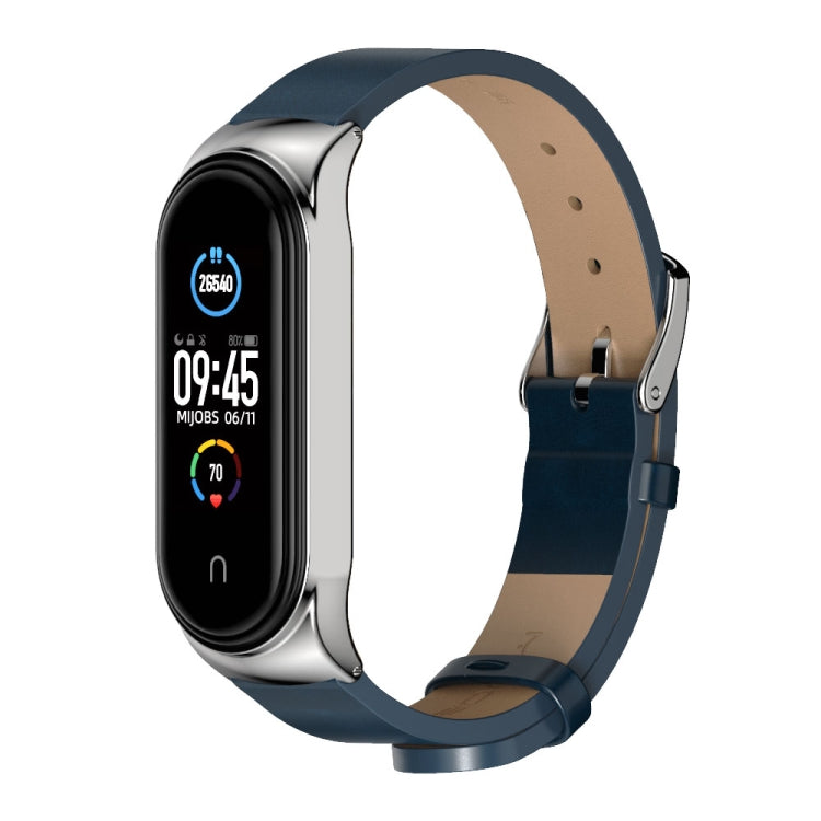 For Xiaomi Mi Band 6 / 5 / 4 / 3 Mijobs CS Microfiber Leather Watch Band(Blue) - free shipping - PMC TechLife - Order now!