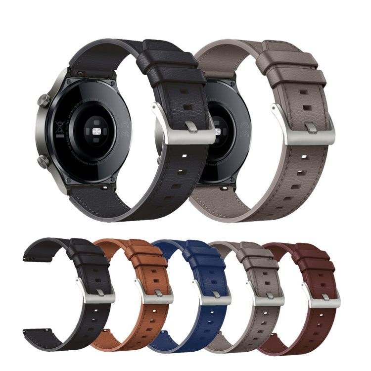 For Huawei Watch GT2 Pro Leather Watch Band(Brown) - Watch Bands by PMC TechLife | Online Shopping South Africa | PMC TechLife | Buy Now Pay Later Mobicred
